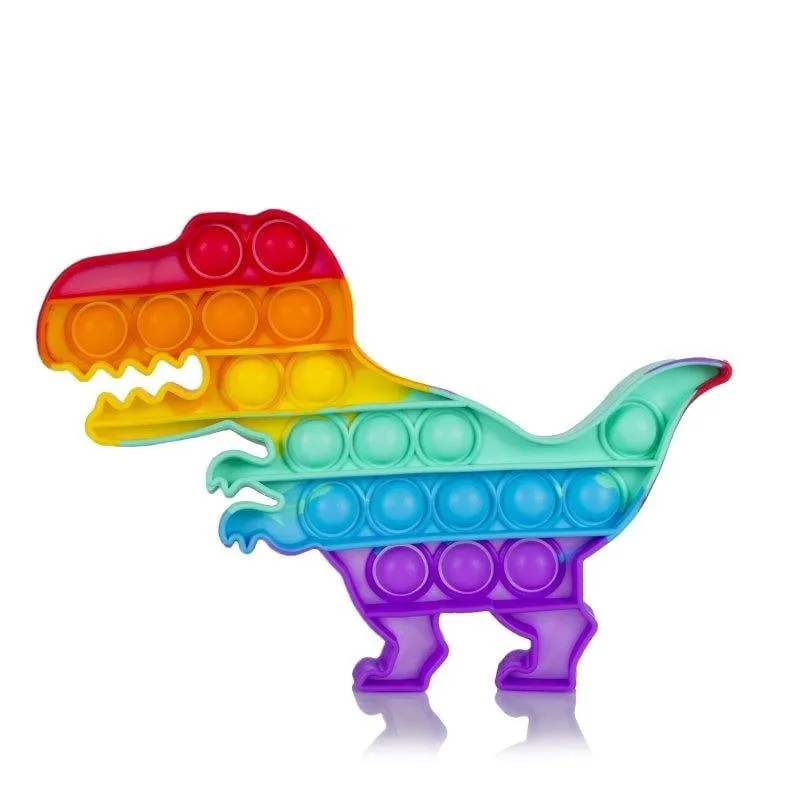 Giocattolo Sensoriale Bubble Pop It T-Rex Silicone Multicolore
