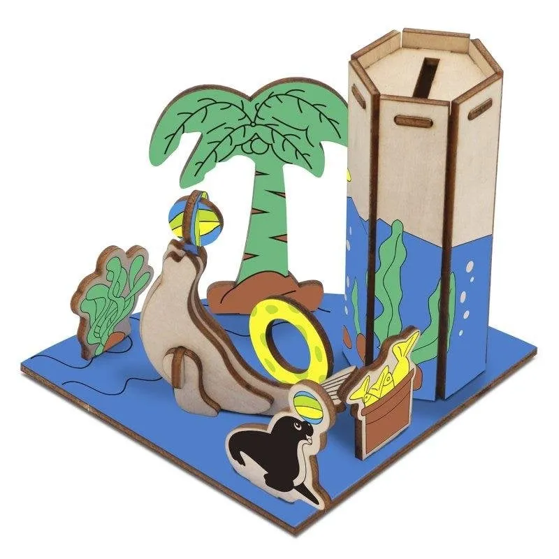 Puzzle 3D Dam Electronics Parque Marino - Leon Marino 31 pezzi