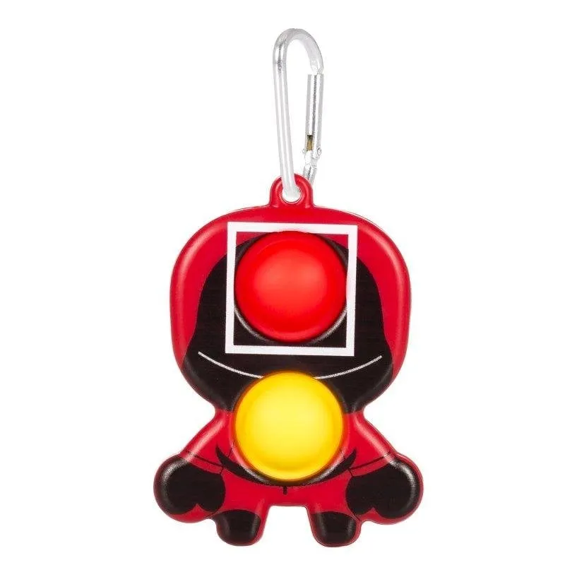 Figura Dam Electronics Squid Pop It Vigilante Quadrato Moschettone
