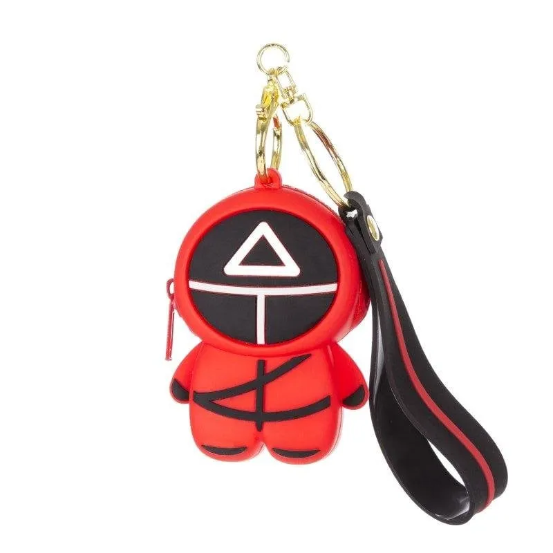 Monedero Squid Bubble Pop It con moschettone e pendente in silicone Triangolo