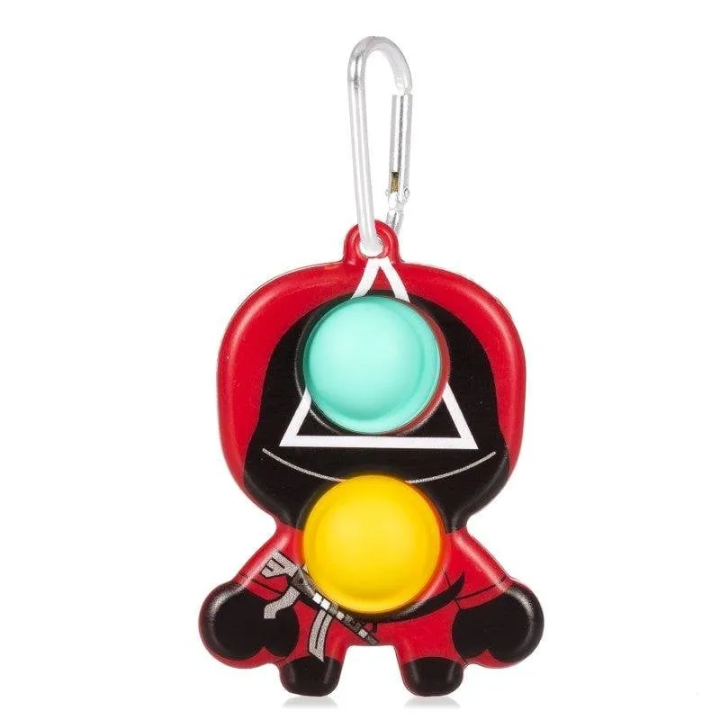 Figura Sensoriale Pop It Dam Electronics Squid Vigilante Triangolo 9 cm con Moschettone