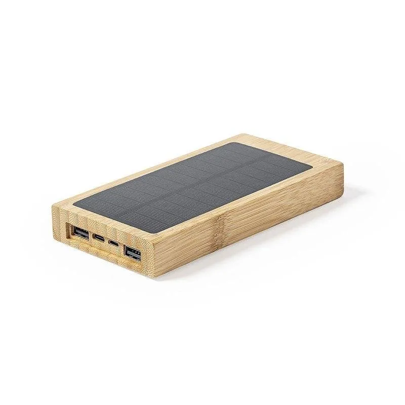 Power Bank Dam Electronics Bambù Qi 5W 10000 mAh Solare 2 USB 1 Tipo C