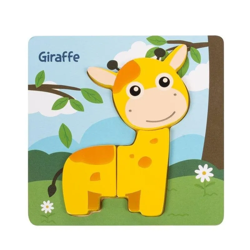 Puzzle in legno Dam Electronics Girafa 3 pezzi