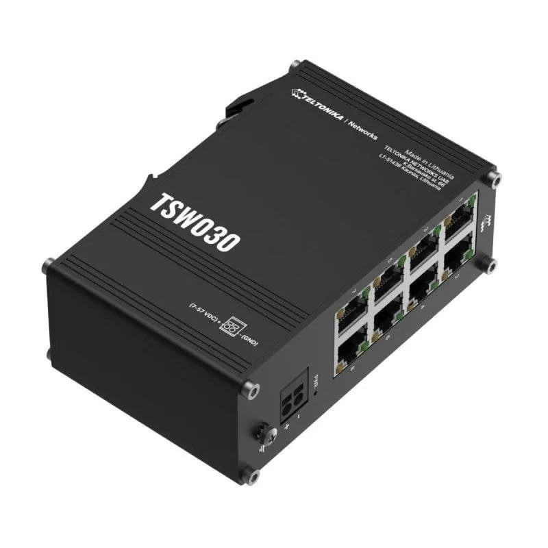 Switch industrial Teltonika TSW030 8 porte RJ45 10/100 DIN IP30