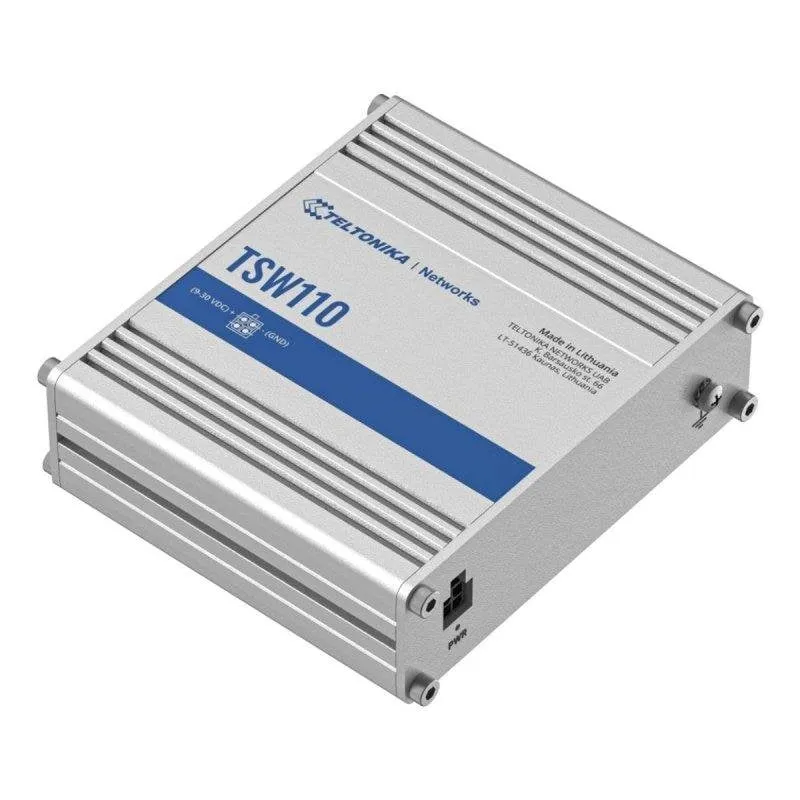 Switch Teltonika TSW110 industriale 5 porte Gigabit PoE passivo