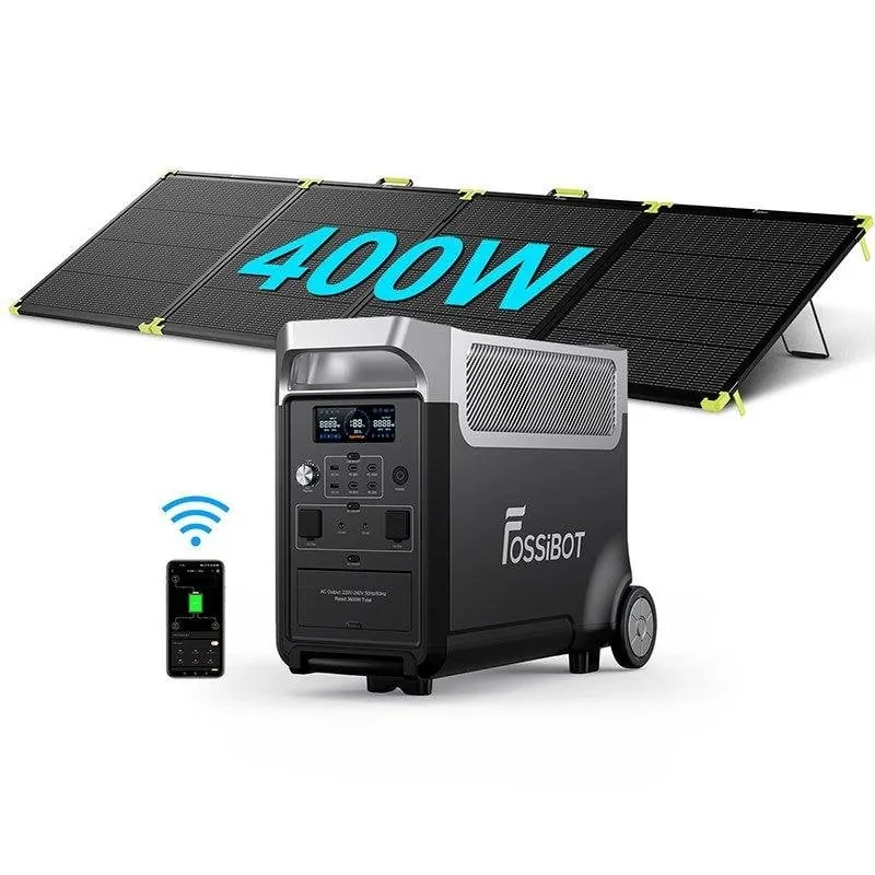 Stazione di energia FOSSiBOT F3600 Pro 3840 Wh 3 AC LiFePO4 + pannello 400 W