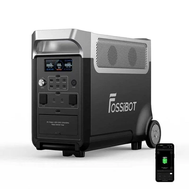 Stazione energia FOSSiBOT F3600 Pro 3840Wh 3 AC 4 USB-C LiFePO4 UPS