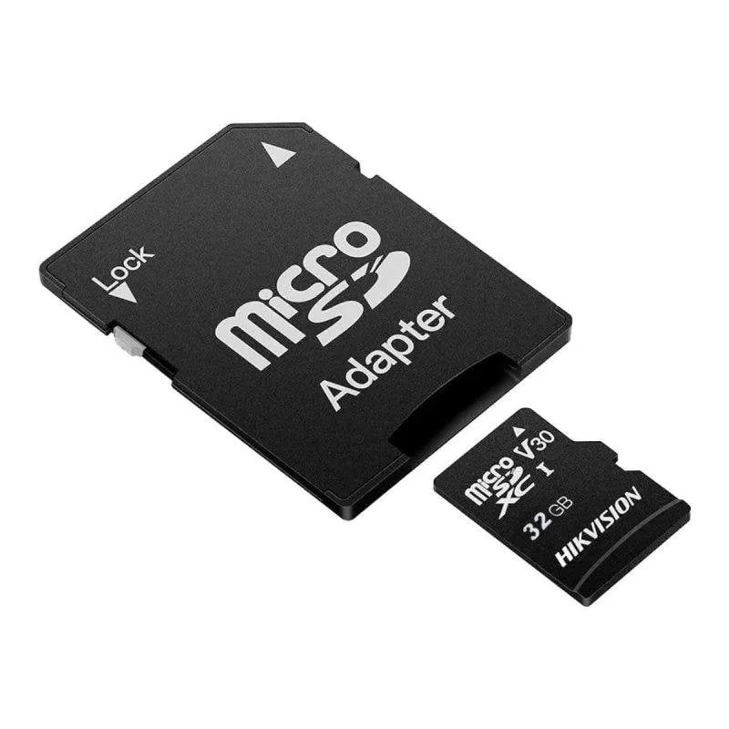 Scheda microSDHC Hikvision 32 GB C10 U1 V10 A1 90 MB/s con adattatore