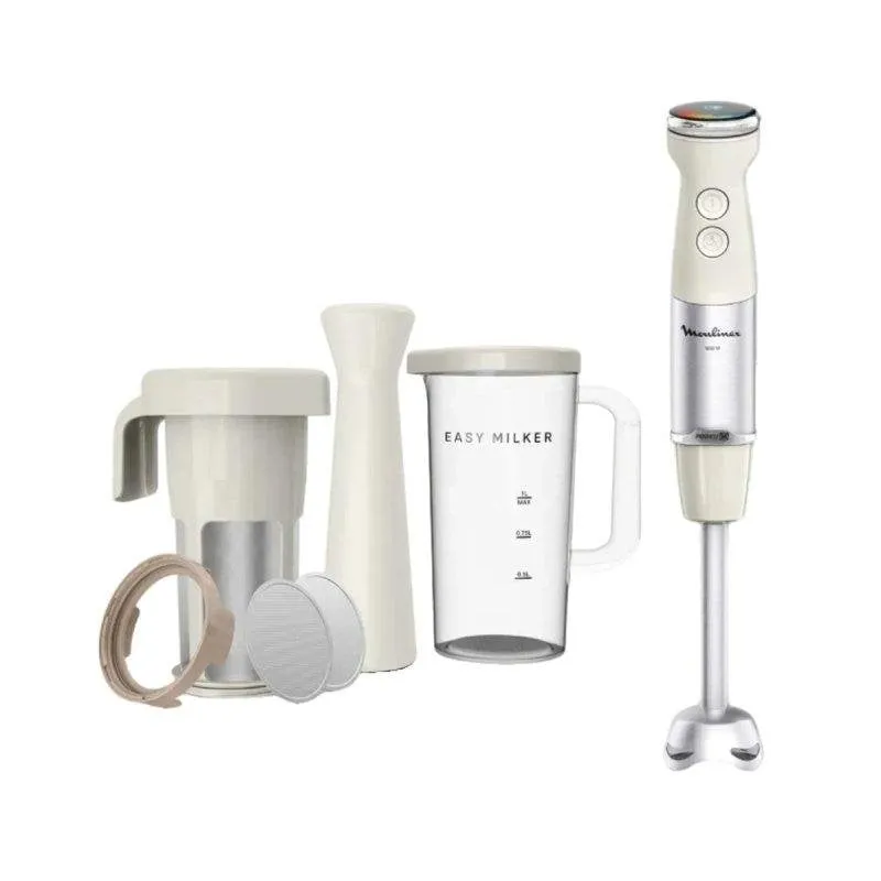 Frullatore a immersione Moulinex Quickchef+ 1000 W, 20 velocità, Easy Milker