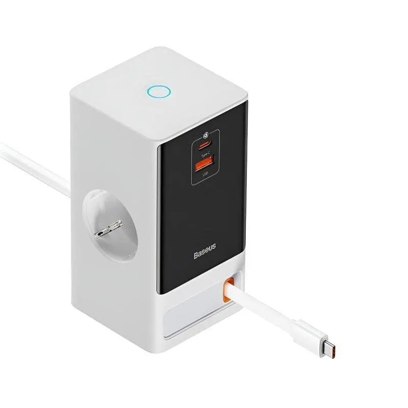 Stazione di ricarica Baseus PowerCombo GaN III 65 W, 2 USB-C, 2 USB-A