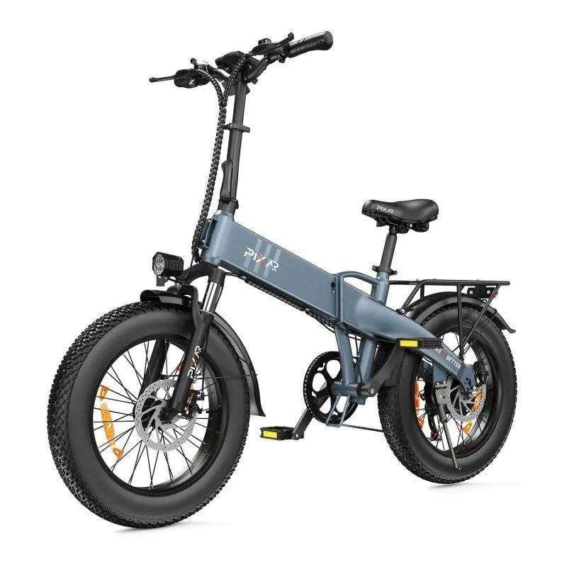 Bicicletta elettrica pieghevole Pixar F2 48 V 15 Ah argento