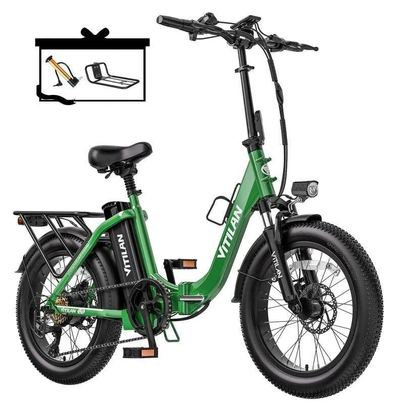 Bicicletta elettrica Vitilan U3 pieghevole 48 V 624 Wh nera