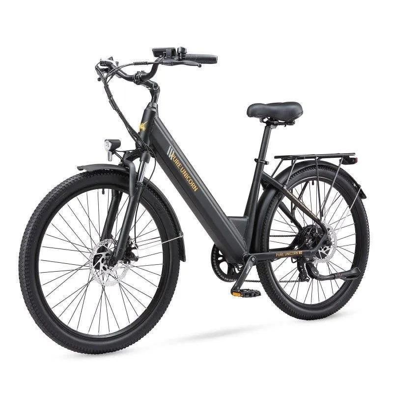 Bicicletta elettrica PURE UNICORN U2 48 V 12,8 Ah 27,5 pollici nera