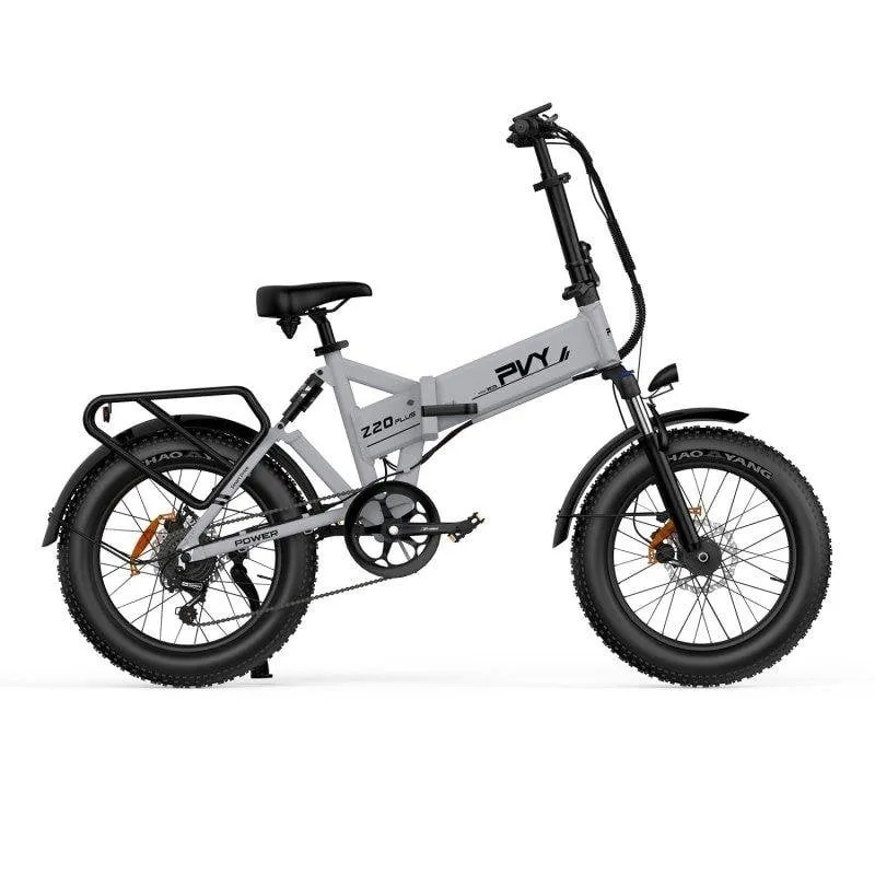 Bicicletta elettrica PVY Z20 Plus pieghevole grigia 20 pollici