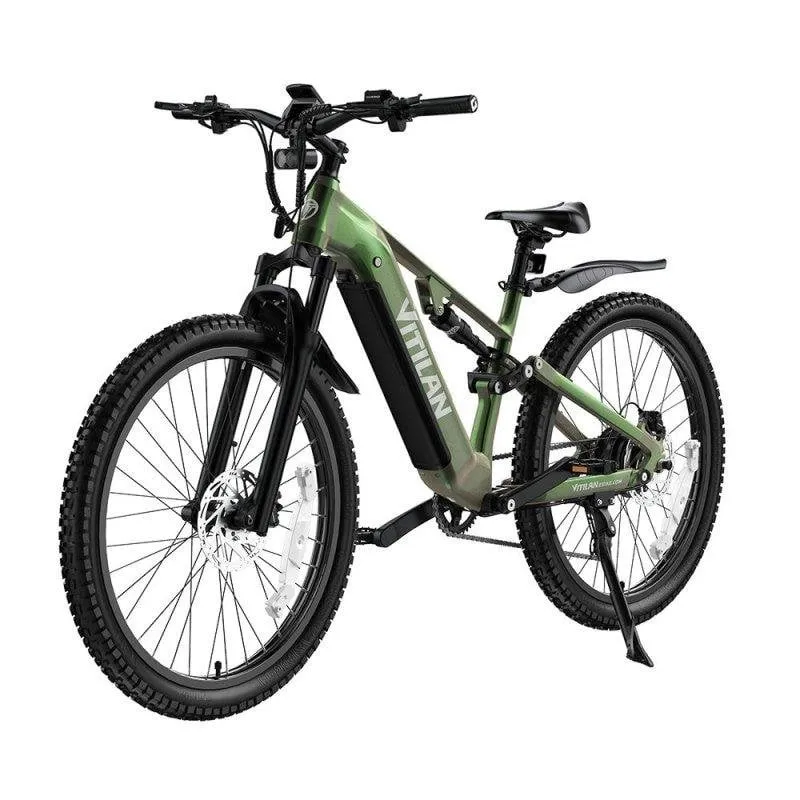 Bicicletta elettrica Vitilan M5 verde, 250 W, 48 V 15 Ah