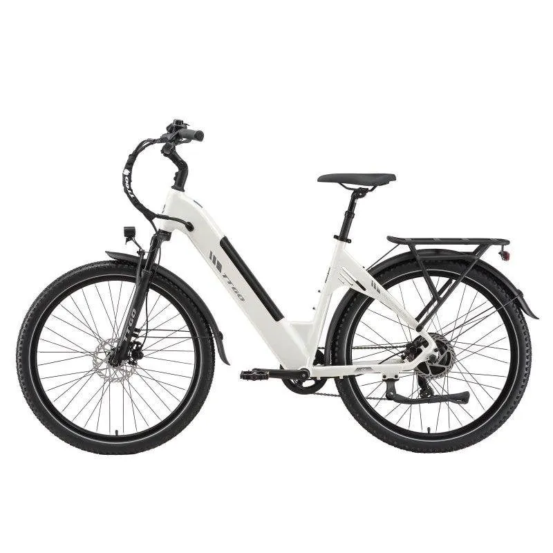 Bicicletta elettrica TTGO C5 648 Wh 27,5 pollici bianca