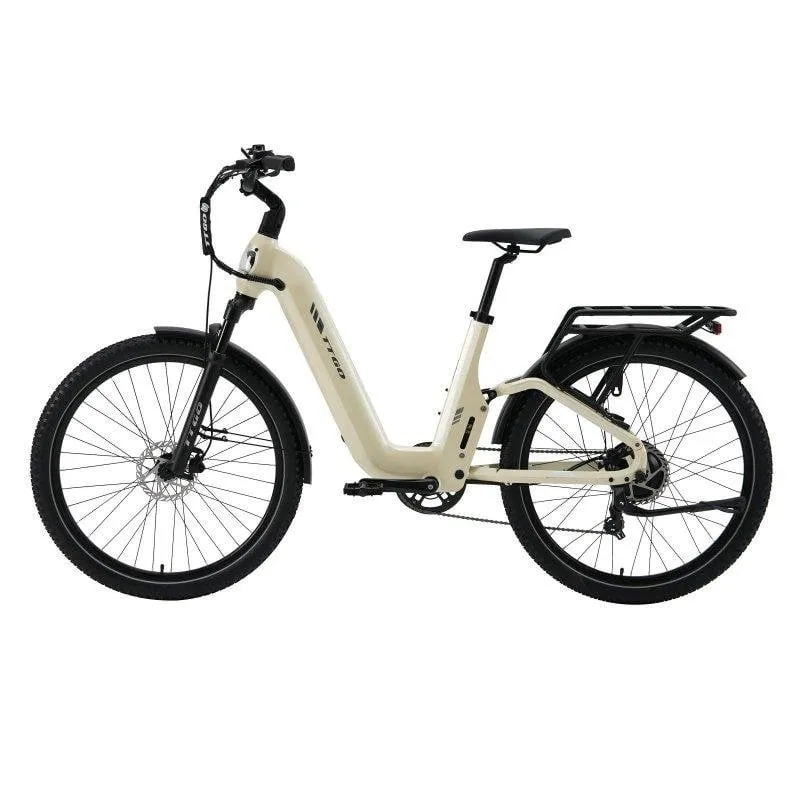 Bicicletta elettrica TTGO E-SUVO 27,5 pollici 48 V 15 Ah bianca