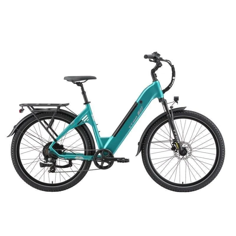 Bicicletta Elettrica TTGO C5 250W Batteria Rimovibile 648Wh 27,5" Verde