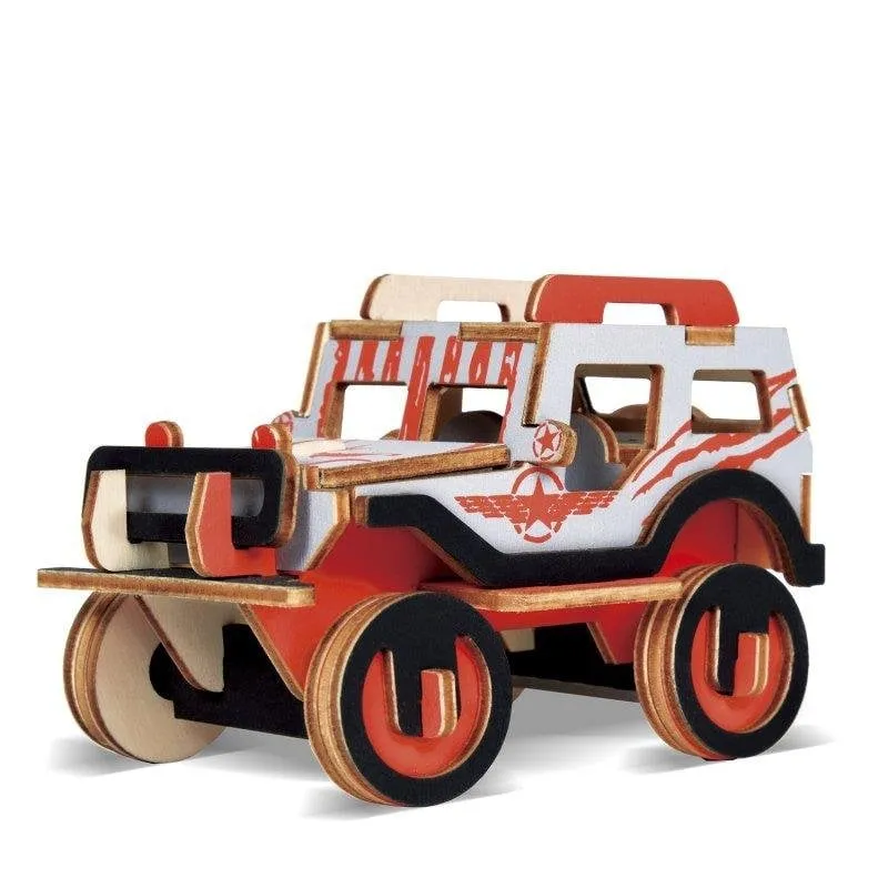 Puzzle 3D in legno Willy Fuoristrada 40 pezzi