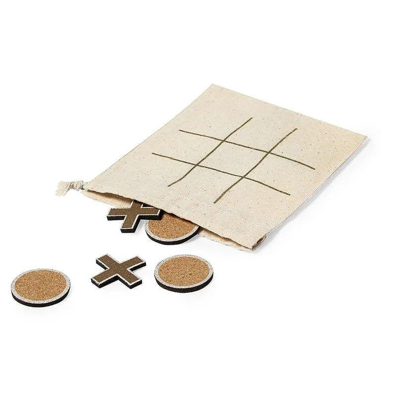 Gioco Morpion Naturale Sughero Fodera Cotone