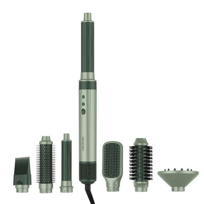 Styler ad aria Cecotec AirGlisse 8in1 Olive 1400 W Coanda 3 temperature 8 accessori