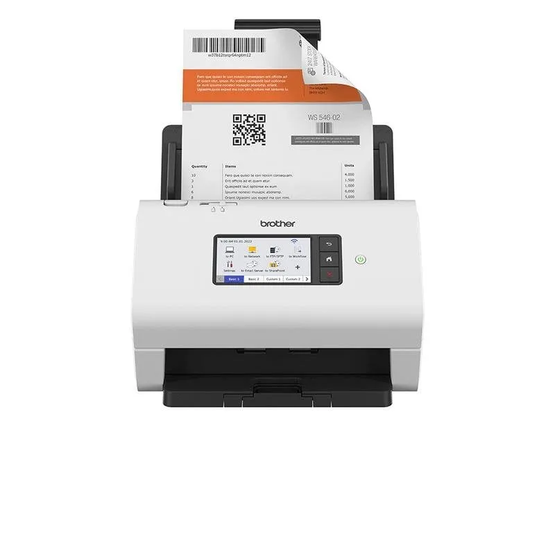 Scanner Brother ADS-4900W Wi-Fi Duplex 120 ppm ADF 100 fogli Touch 4,3"