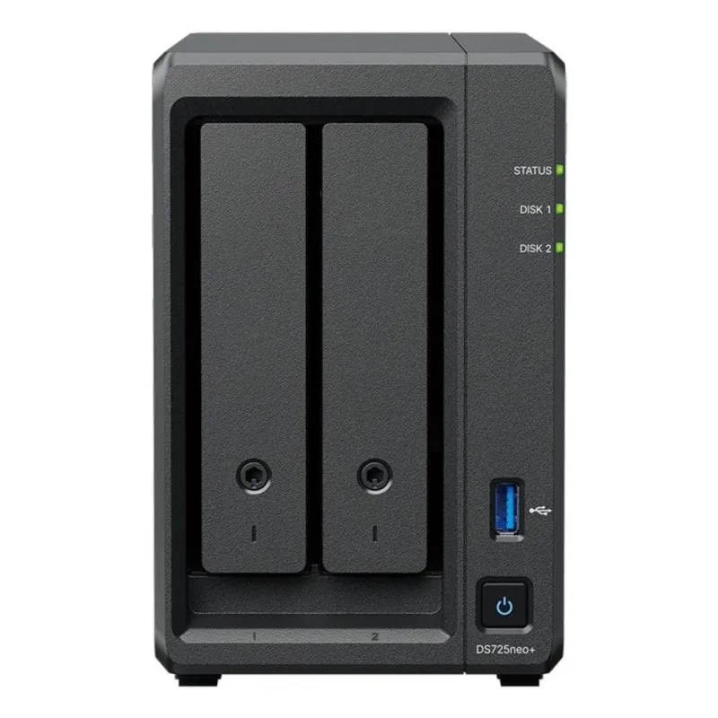 NAS Synology DS725NEO+ 2 vani Ryzen R1600 4 GB 2,5 GbE senza dischi