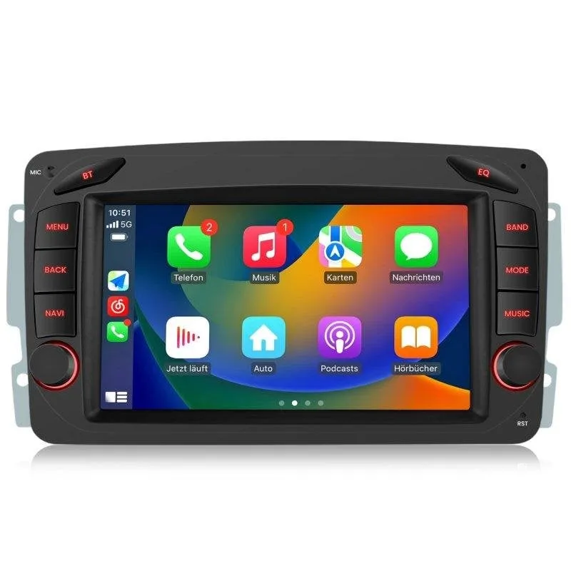 Autoradio JUNSUN 7" Android 15 CarPlay Android Auto 2GB 64GB Mercedes CLK W209