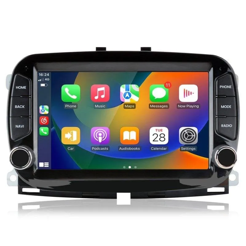 Autoradio JUNSUN 7" CarPlay Android 15 2+64 GB Fiat 500 2016-2019 DAB+ GPS WiFi