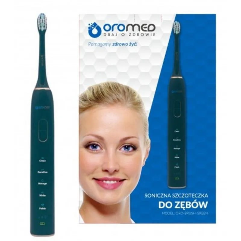 Spazzolino Sonico Oromed ORO-BRUSH GREEN 5 Modalita 2 Testine Timer