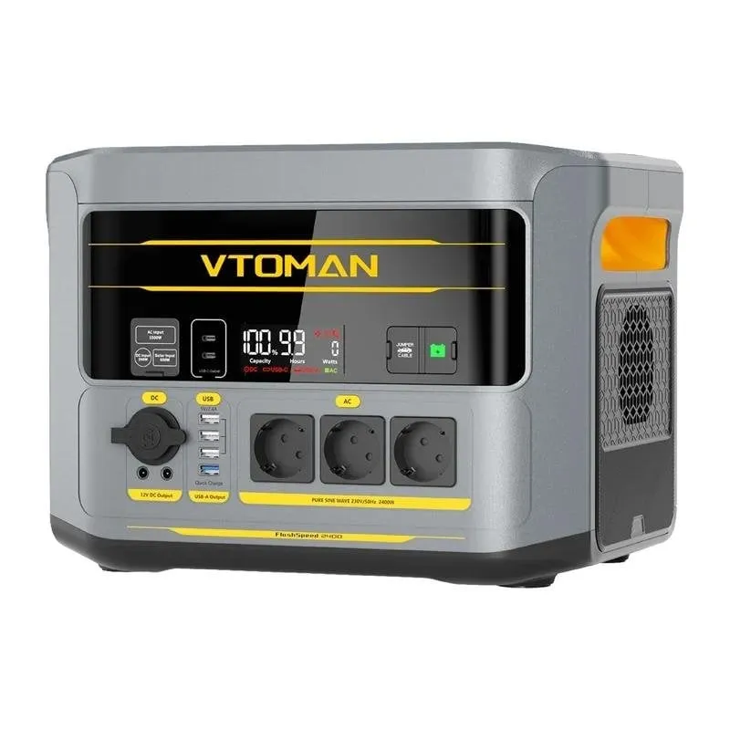 Stazione di energia VTOMAN FlashSpeed2400 1408Wh 12 porte LiFePO4 UPS