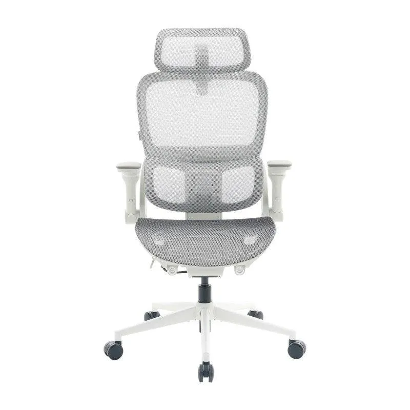 Sedia ergonomica SIHOO B300 Pro bianca, supporto lombare 4D, braccioli 6D