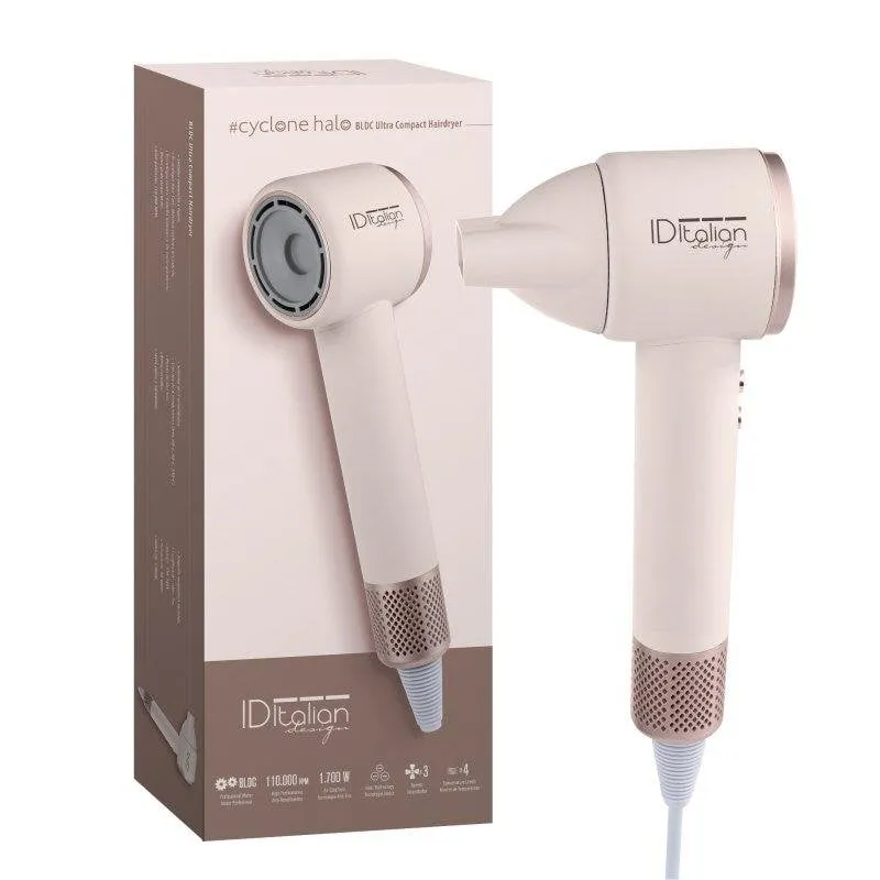 Phon Ionico Italian Design Cyclone HALO BLDC 1700W 4 Temperature 3 Velocità