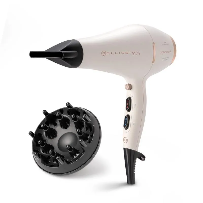 Phon Ionico Bellissima Keratin Gloss 2300W 3 Temperature 2 Velocità Bianco