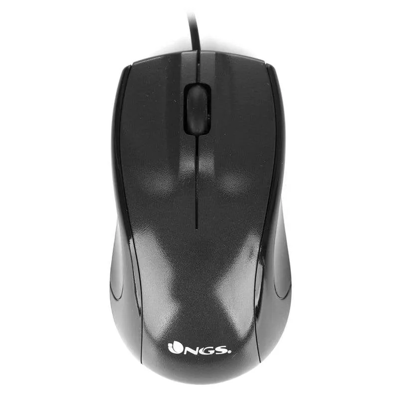Mouse NGS Mist USB 800 DPI Nero 3 Pulsanti Monocromatico