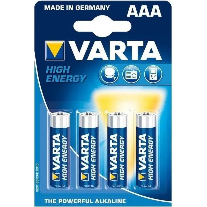 Pila domestica Varta High Energy 4903/4B AAA Alcalina 1,5 V 4 pezzi blister