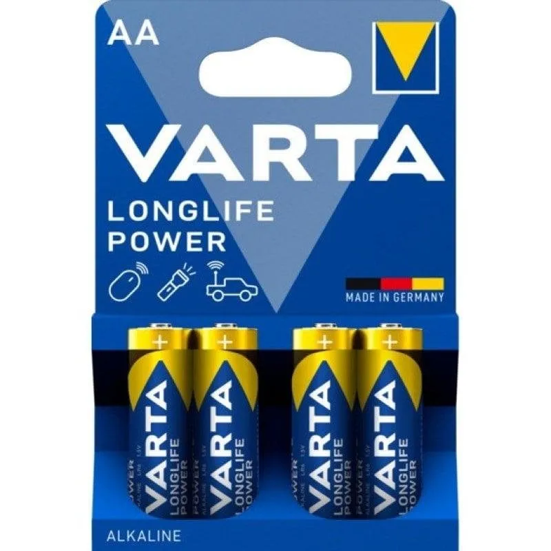 Pila Alcalina AA Varta Longlife Power Pack da 4 pezzi