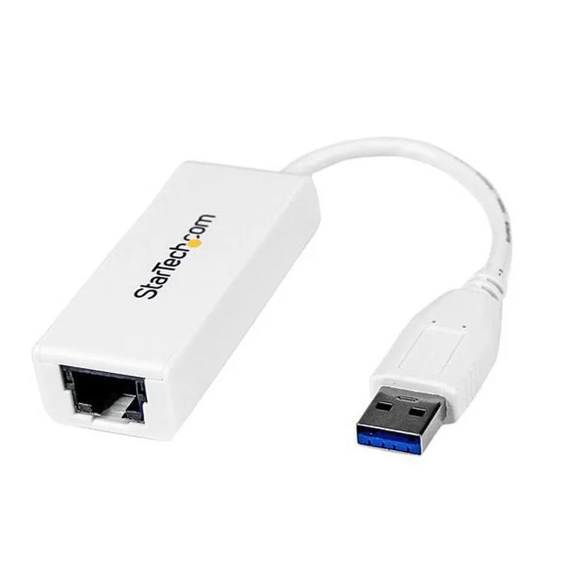 StarTech.com Adattatore di rete NIC USB 3.0 a Ethernet Gigabit RJ45 10/100/1000 Mb/s - M/F Bianco