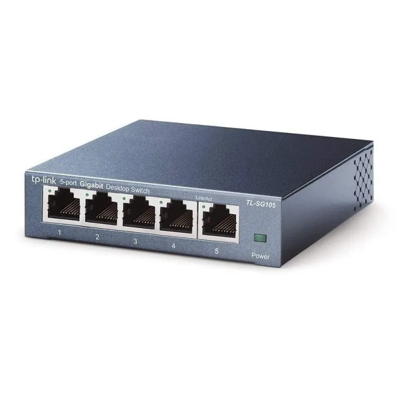 Switch TP-Link SG105 5 porte Gigabit 10/100/1000 Mbps Metallico