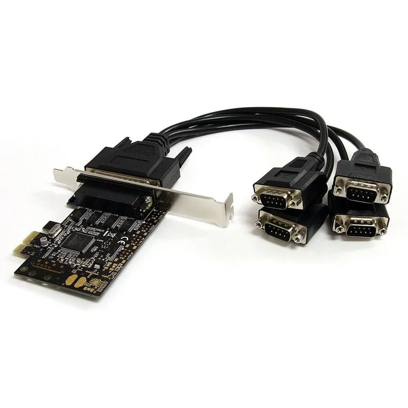 StarTech.com Scheda PCI Express seriale a 4 porte RS-232 con cavo di ripartizione