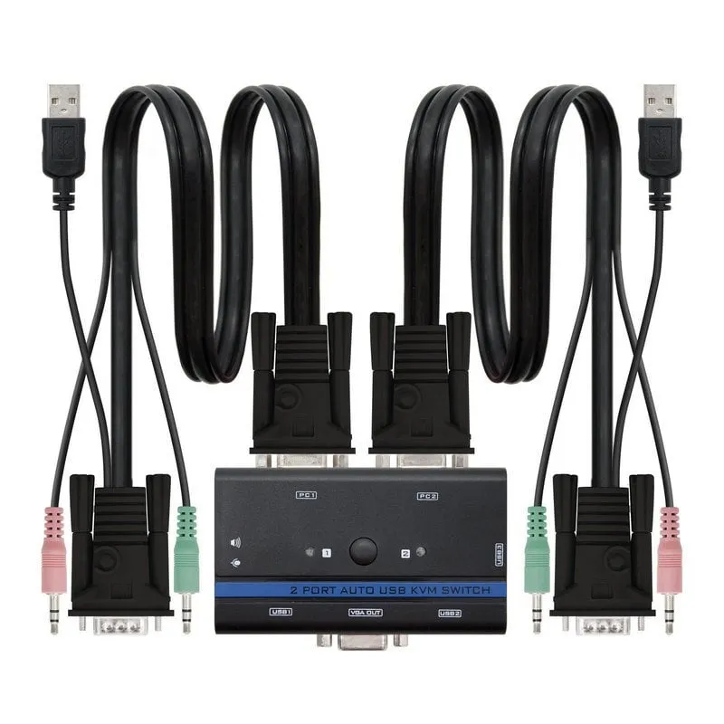 Switch KVM nanocavo VGA/USB/Jack 3,5 mm