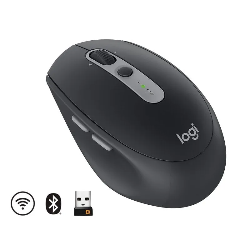 Mouse wireless multidispositivo silenzioso Logitech M590 1000 DPI Nero
