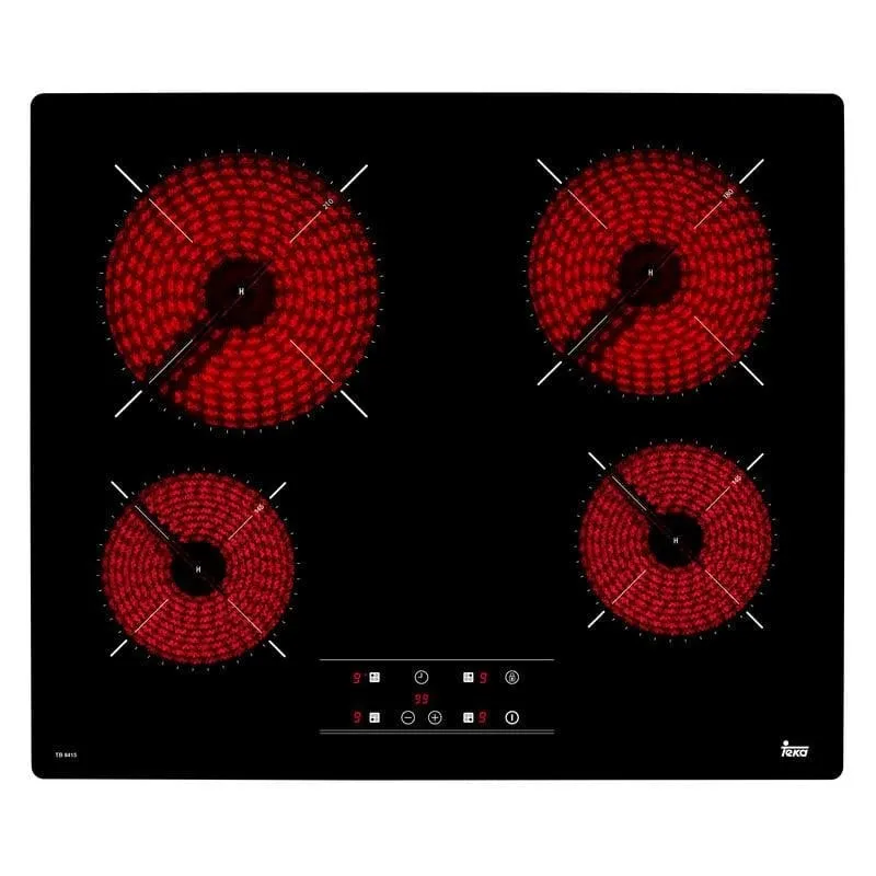 Piano cottura Teka TB 6415 vetroceramica 4 zone Touch Control 6300W nero