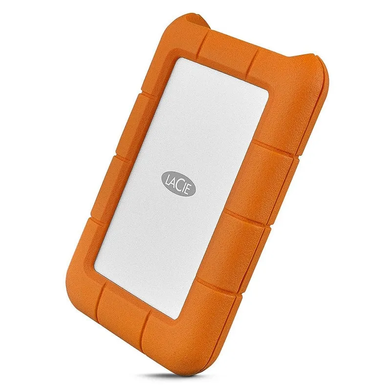 LaCie Rugged USB-C disco rigido esterno 1 TB Arancione, Argento