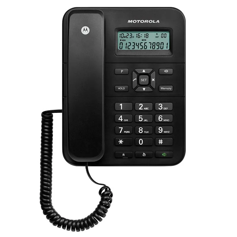 Motorola CT202 Telefono analogico Identificatore di chiamata Nero