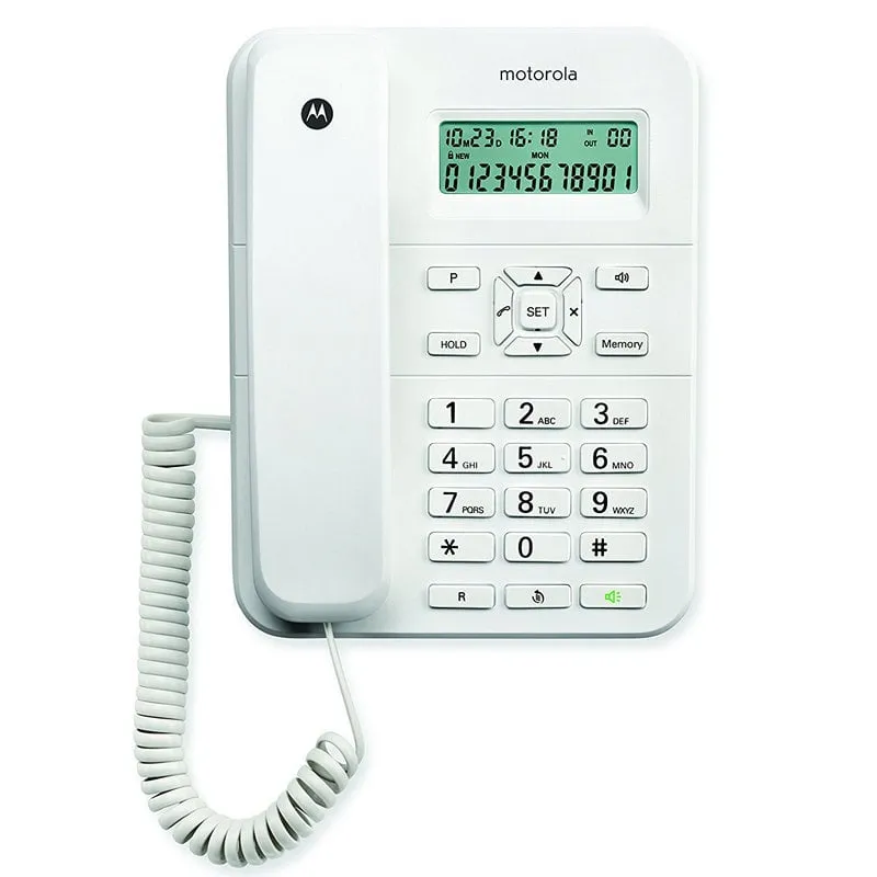 Motorola CT202 Telefono analogico Identificatore di chiamata Bianco