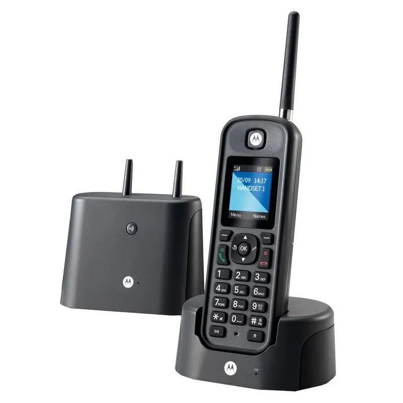 Telefono cordless a lungo raggio Motorola O201 nero