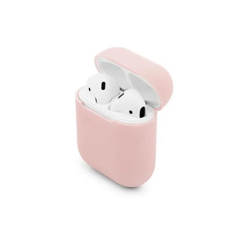 Custodia protettiva in silicone rosa Unotec per AirPods