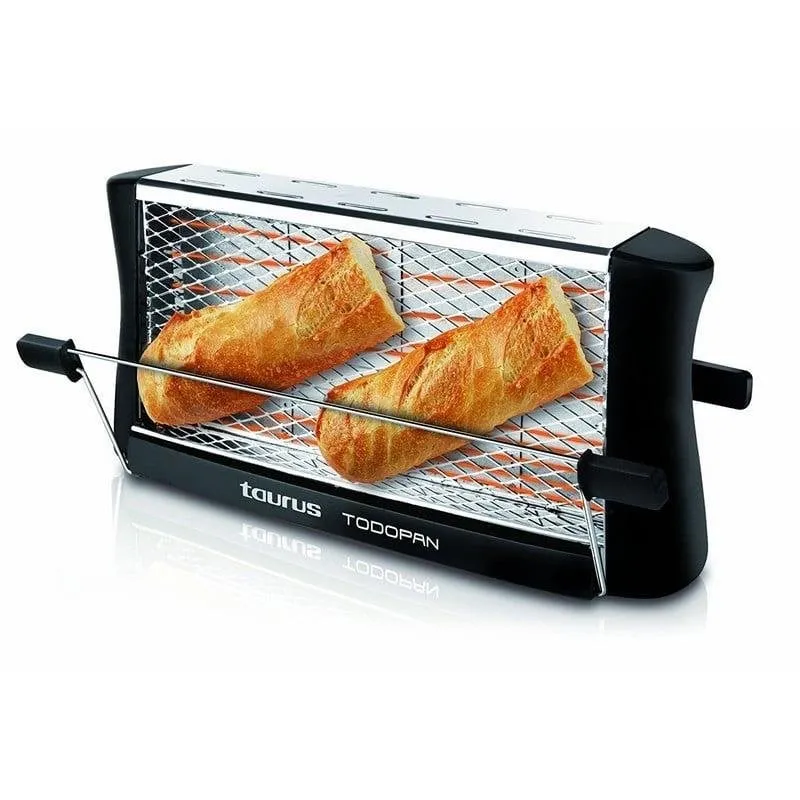 Tostapane Taurus Todopan 2 fessure lunghe 700 W Nero e acciaio inox