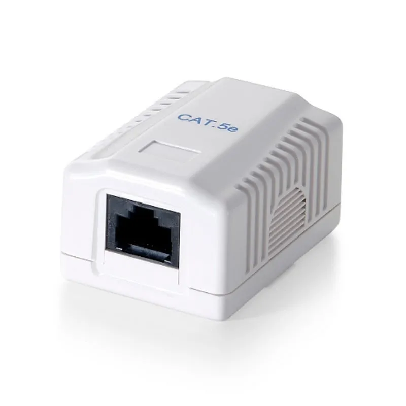 Dotare la rosetta di superficie 5e 1 x RJ45 femmina
